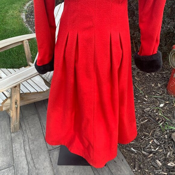 Vintage Votre Nom Penny Lane Coat Wool Faux Fur Double Breasted Overcoat - Picture 9 of 16